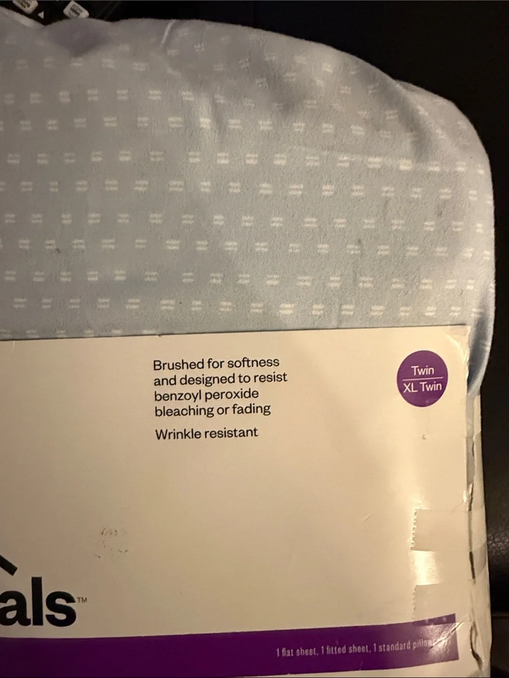 Twin/ Twin XL Microfiber Sheet Set, Blue & white Polka Dots- Room Essentials